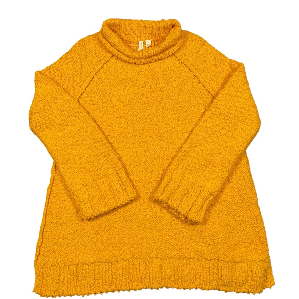 Anthropologie MOTH XL Mustard Chunky Knit Cowl Sweater
